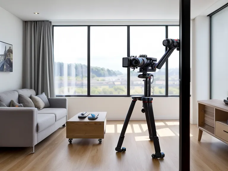 Smartphone auf Gimbal mit befestigter SSD für mobile Videoaufnahmen