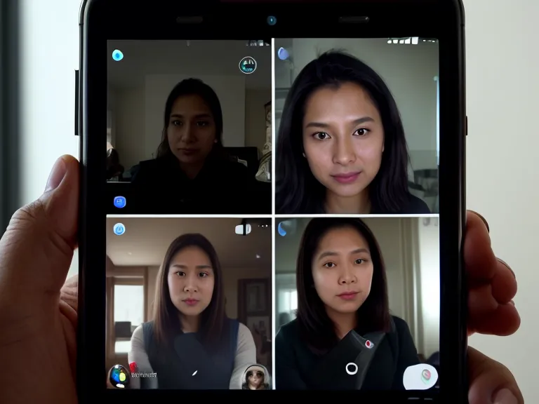 Bildrauschen im Schatten bei einem Smartphone Video-Interview ohne LED-Beleuchtung