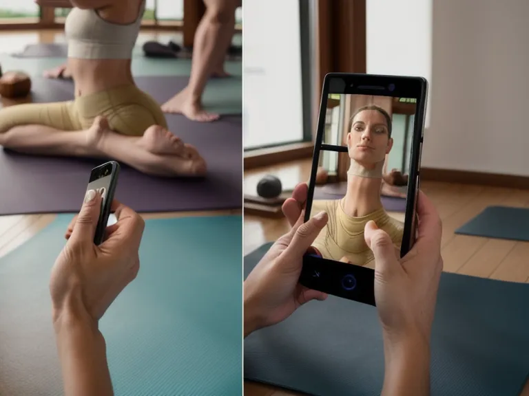 Vorher-Nachher Vergleich von Color Grading auf einem Smartphone Display