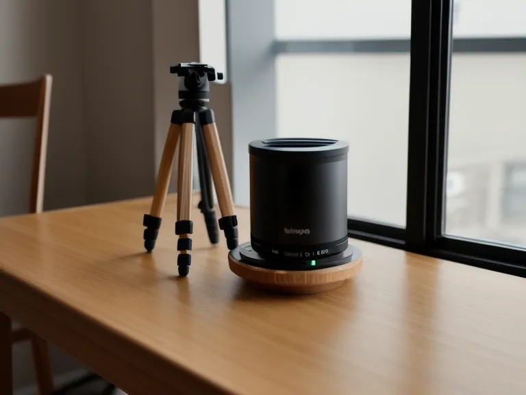 Smartphone auf Gimbal filmt ein helles Yogastudio für einen Imagefilm
