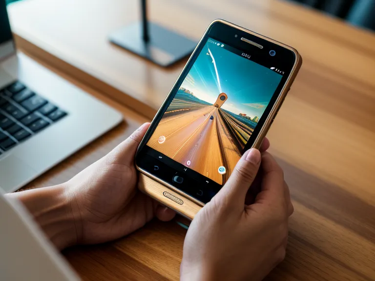 Detailaufnahme Smartphone Videoschnitt App Timeline Bearbeitung