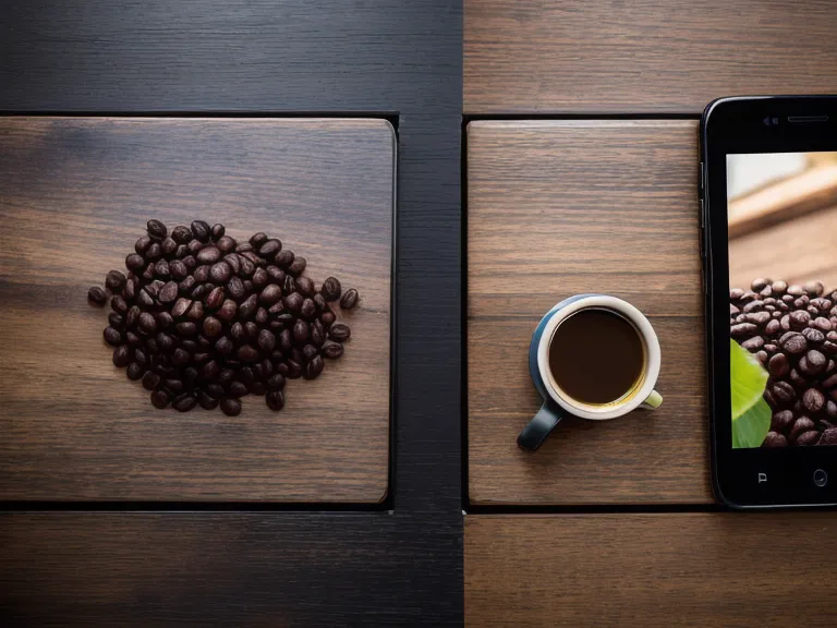 Color Grading Vergleich einer Smartphone Overhead-Aufnahme