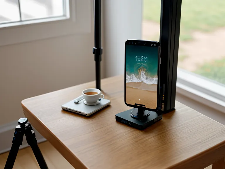 Smartphone-Display zeigt die manuelle Pegelung der Audioaufnahme während eines Videodrehs.