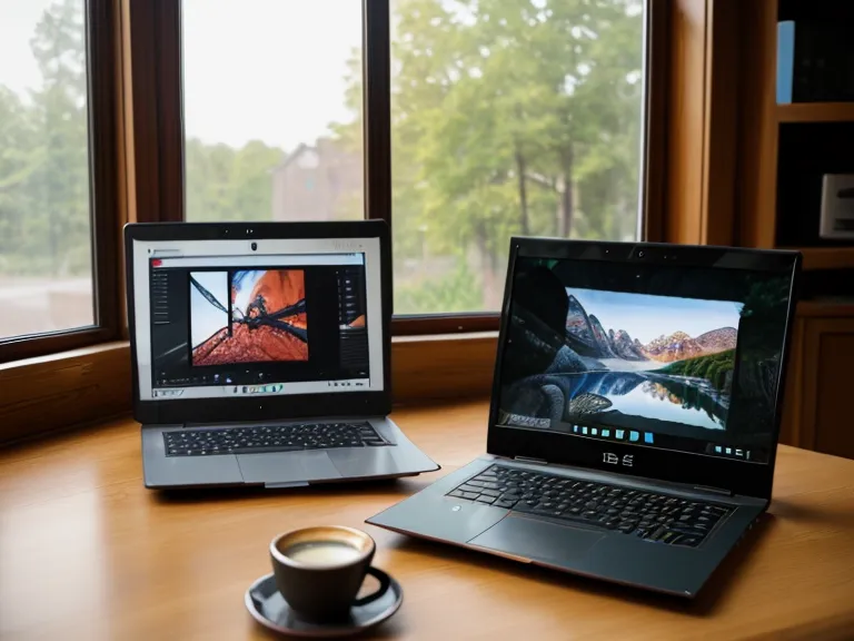 Videoschnitt und Color Grading von stabilisierten Smartphone-Videoaufnahmen am Laptop