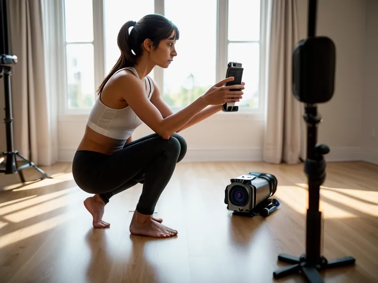 Dreh eines Imagefilms im Yoga-Studio mit Smartphone und Gimbal beim Smartphone Filmmaking