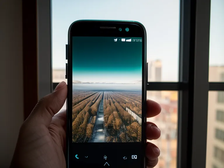 Nahaufnahme einer professionellen Kamera-App mit manuellen Reglern für Blende, ISO und Verschlusszeit auf dem Smartphone-Display