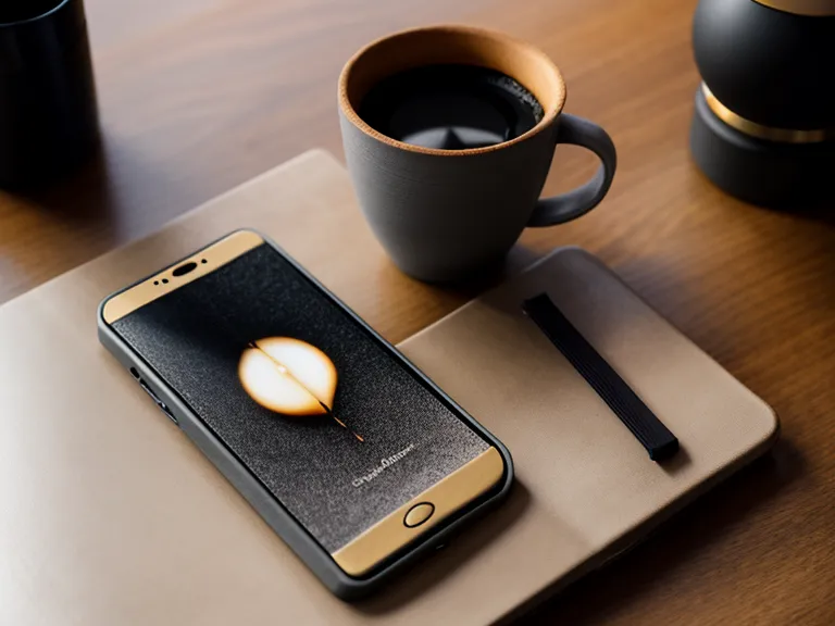 Smartphone und Kaffee auf einem Tisch während der Planung eines Imagefilms