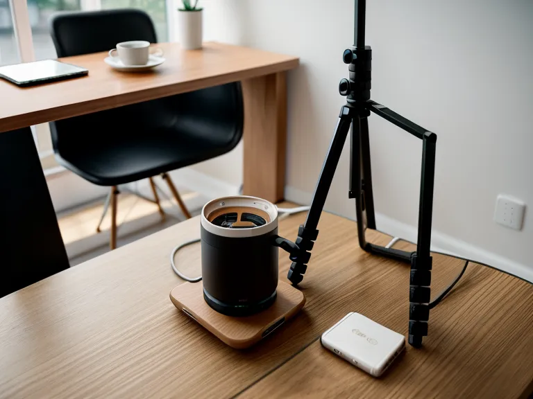Mobiler Schnittplatz für Smartphone-Filmer mit USB-C Hub, iPhone und externem Monitor im Café